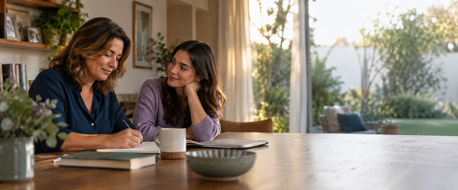 Mãe e filha conversam sobre planos para o futuro