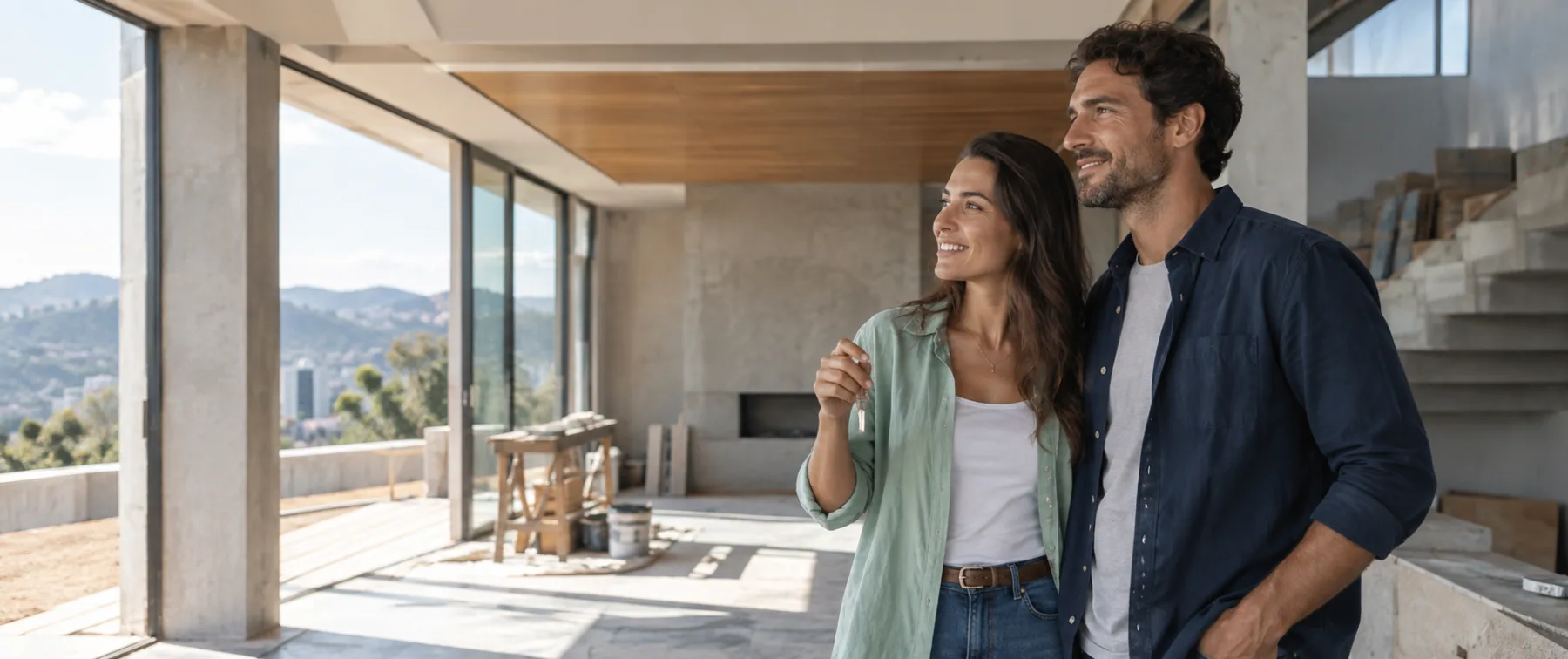 Casal visita o imóvel que planeja conquistar